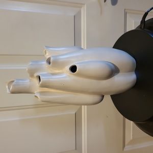 Vintage White Ceramic Mid-century Modern Vase 12.25"